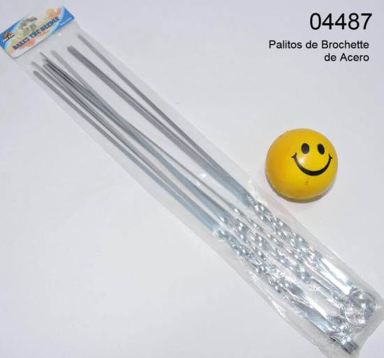 Imagen de PALITOS DE BROCHETE 38CM DE ACERO 3.24